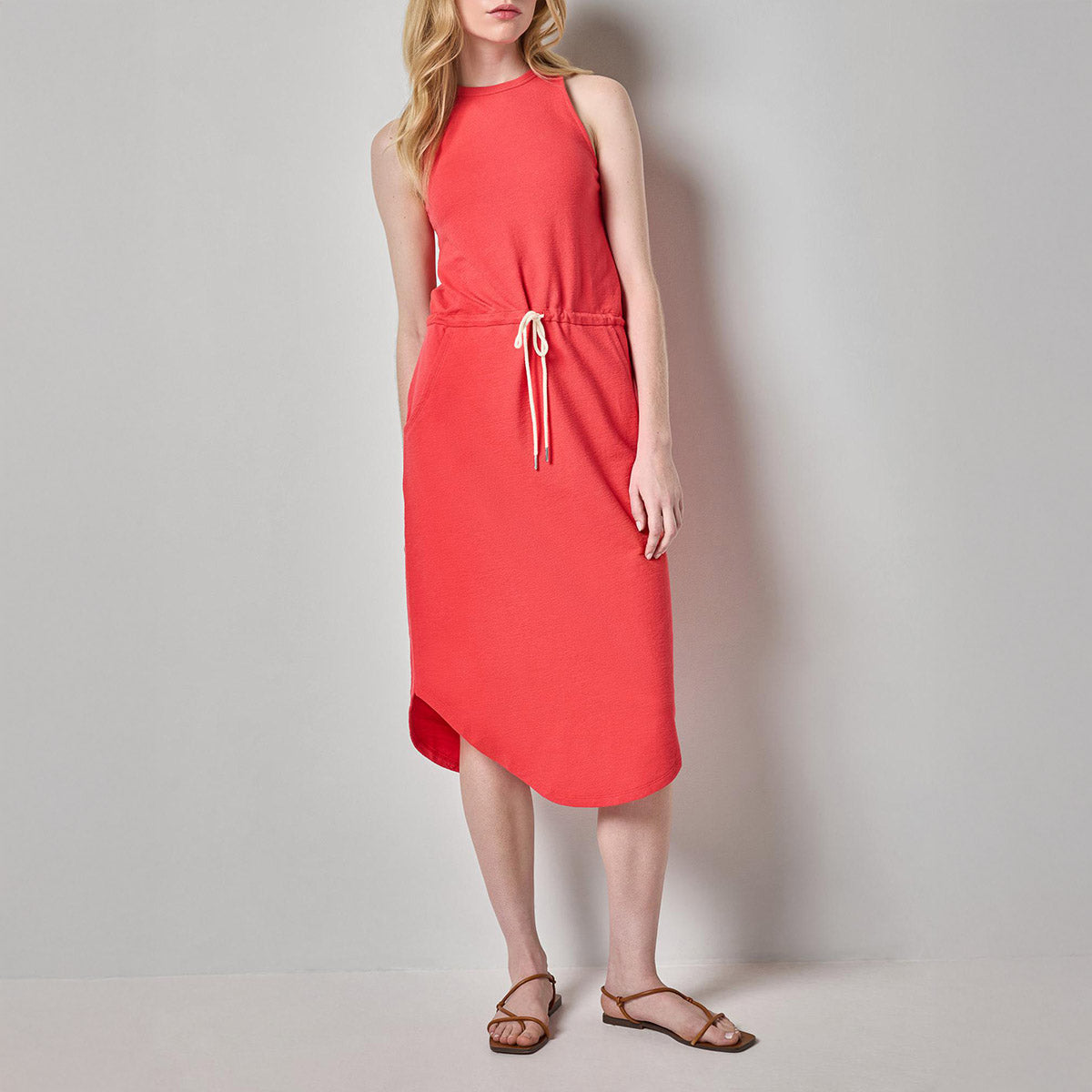 Terry Midi Dress in Zinnia