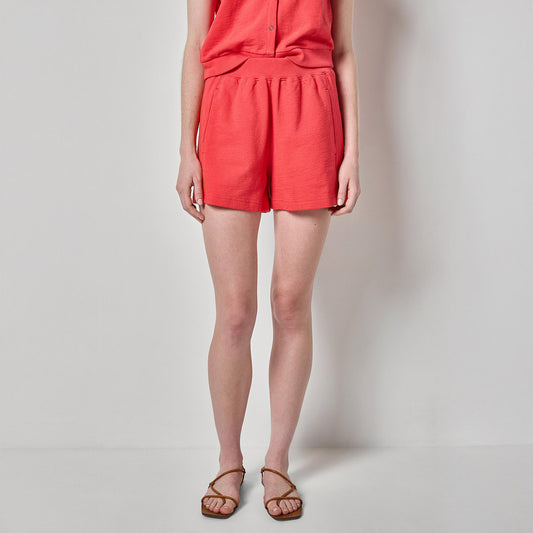 Textured Terry Short in Zinnia