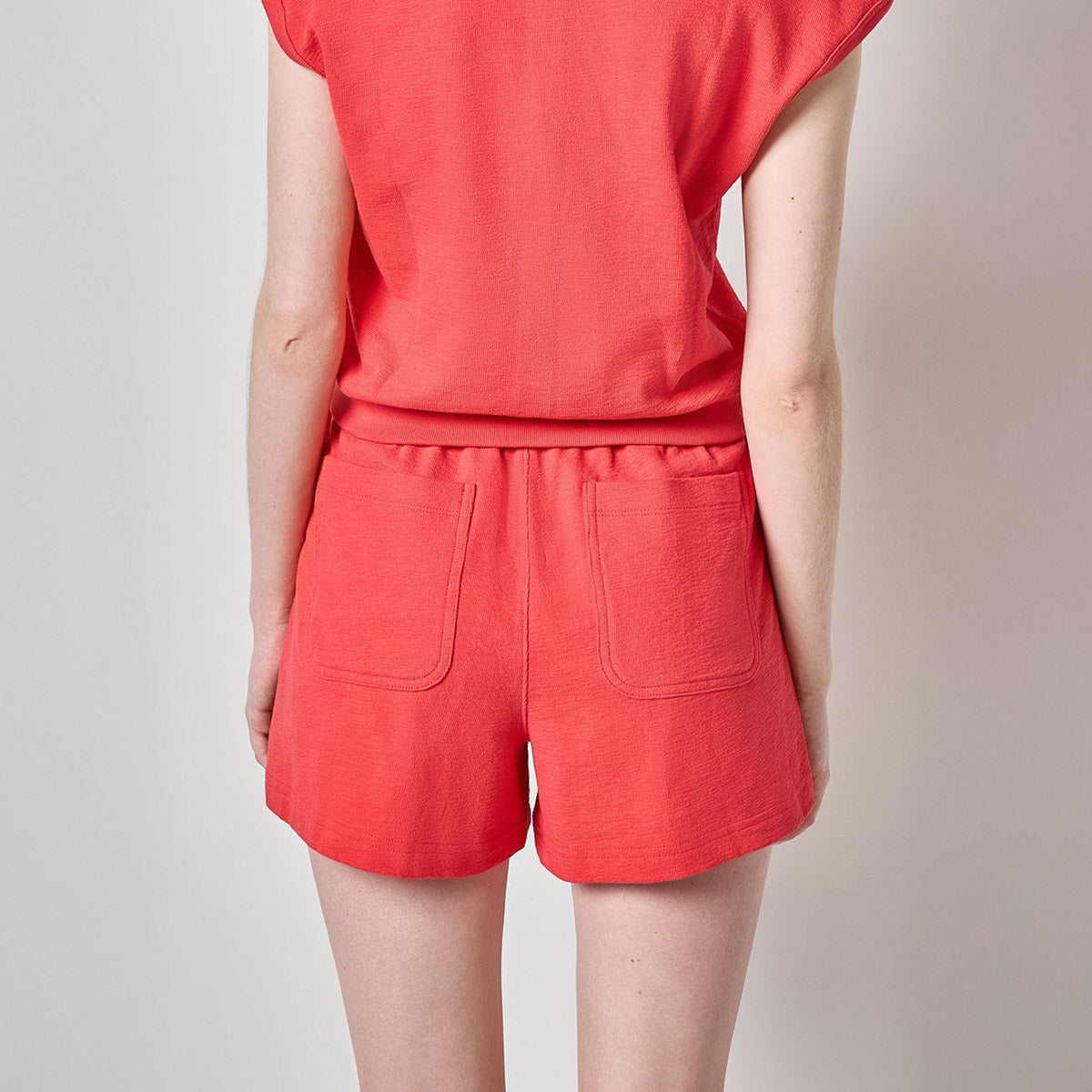 Textured Terry Short in Zinnia