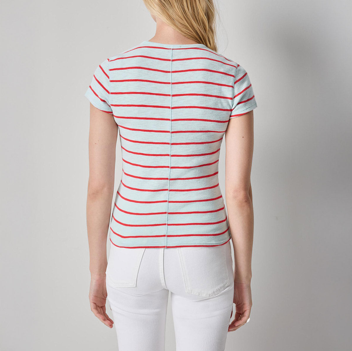 Striped Short Sleeve Tee in Seabreeze Stripe