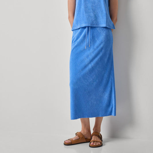 Terry Bias Skirt in Ultramarine