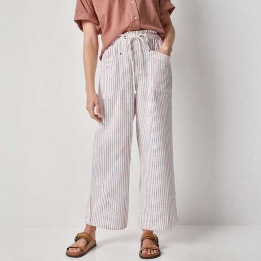 Striped Pant in Bark Stripe
