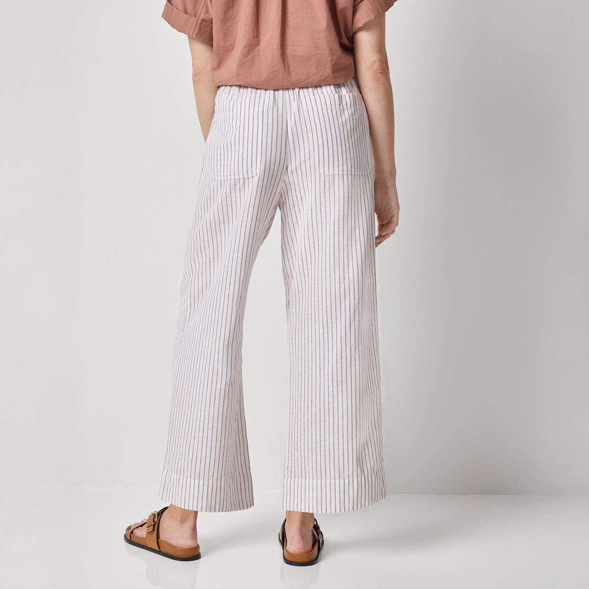 Striped Pant in Bark Stripe