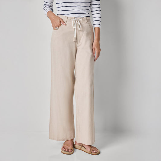 Linen Straight Pant in Bamboo