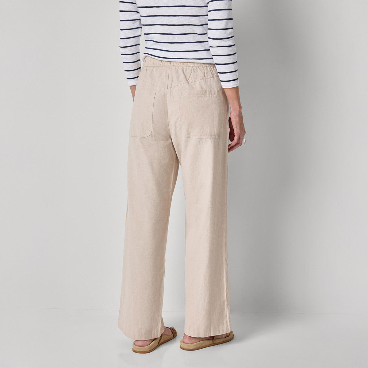 Linen Straight Pant in Bamboo