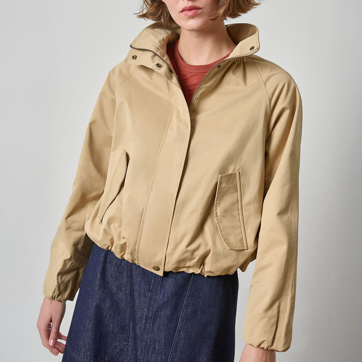 Raglan Bomber in Khaki