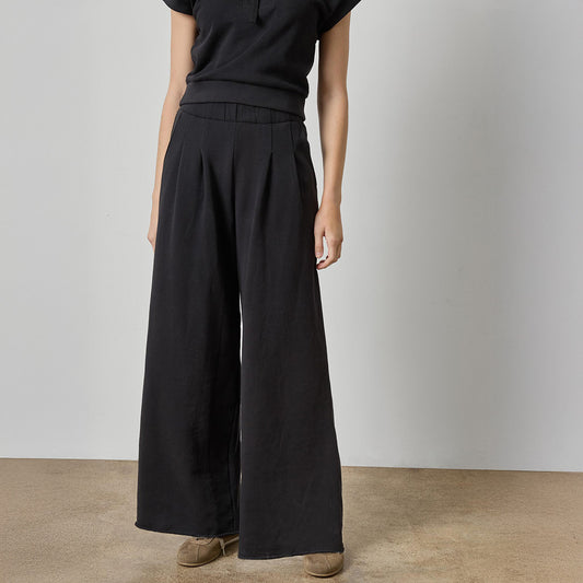 Full Length Terry Pant in Black