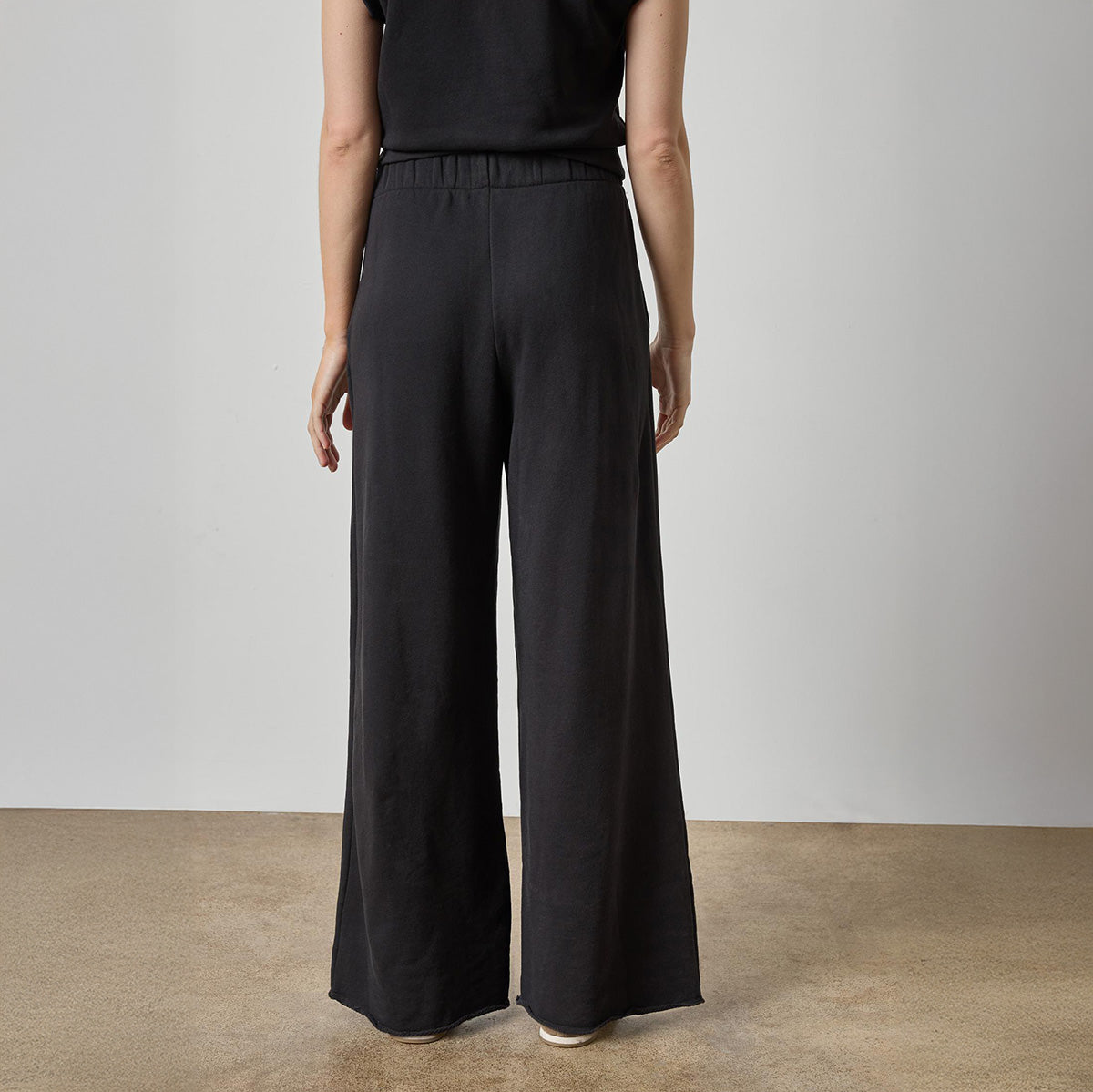 Full Length Terry Pant in Black