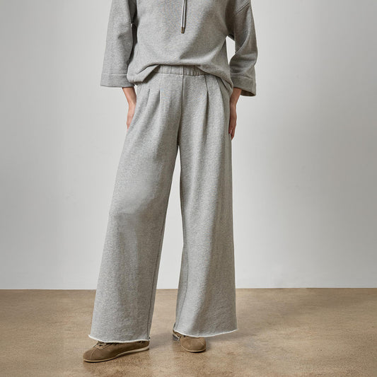 Full Length Terry Pant in Heather Gray
