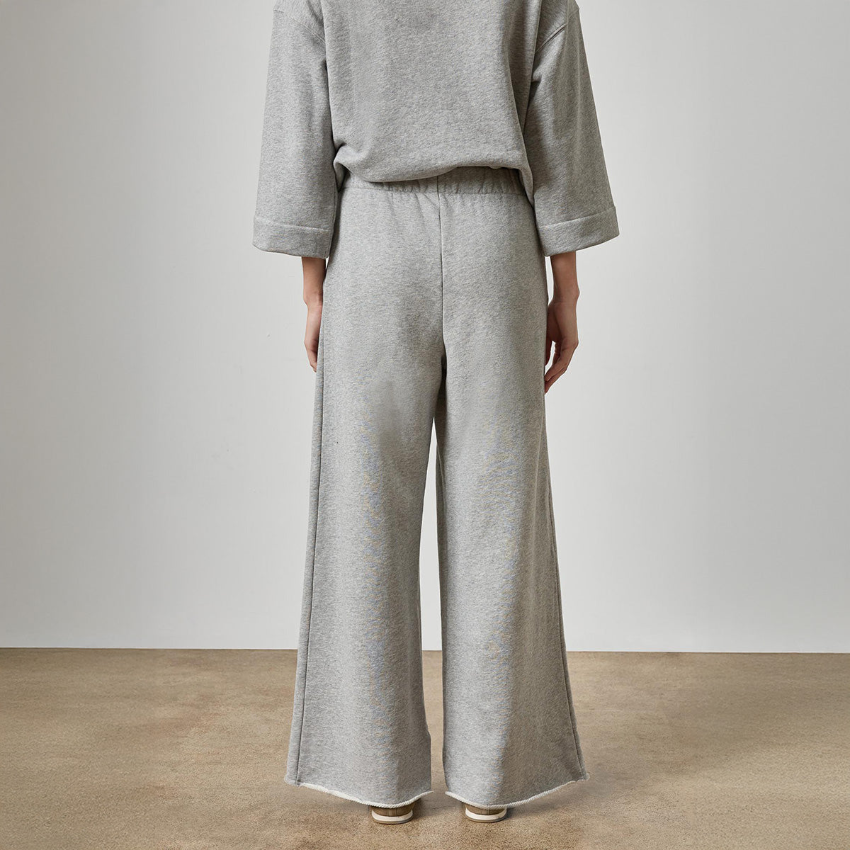 Full Length Terry Pant in Heather Gray