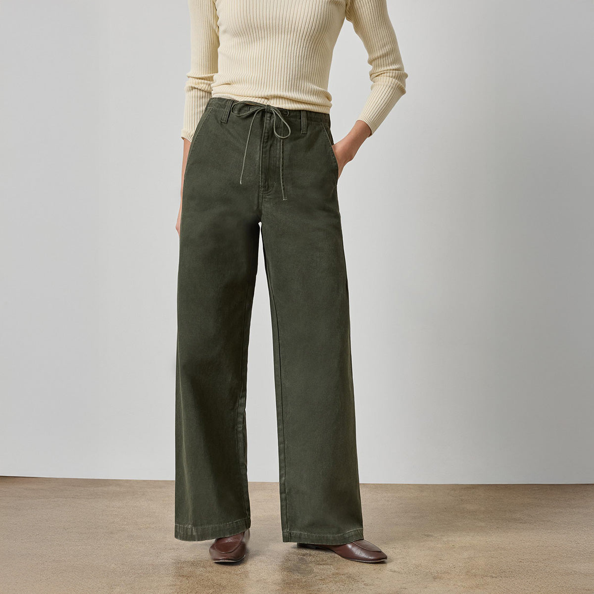 Washed Twill Pant in Juniper