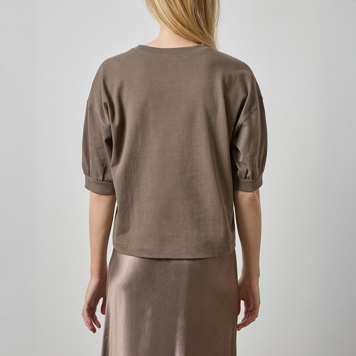 Rib Trim Sweatshirt in Shiitake