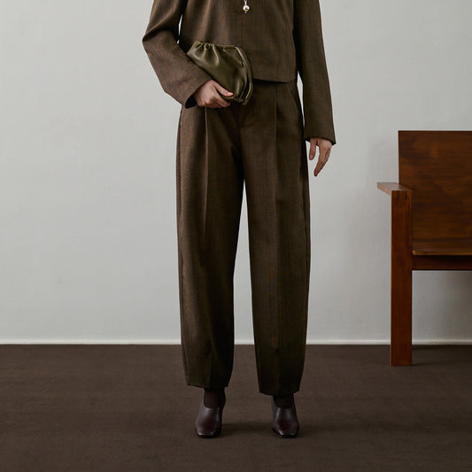 Graham Wool Trouser in Brown