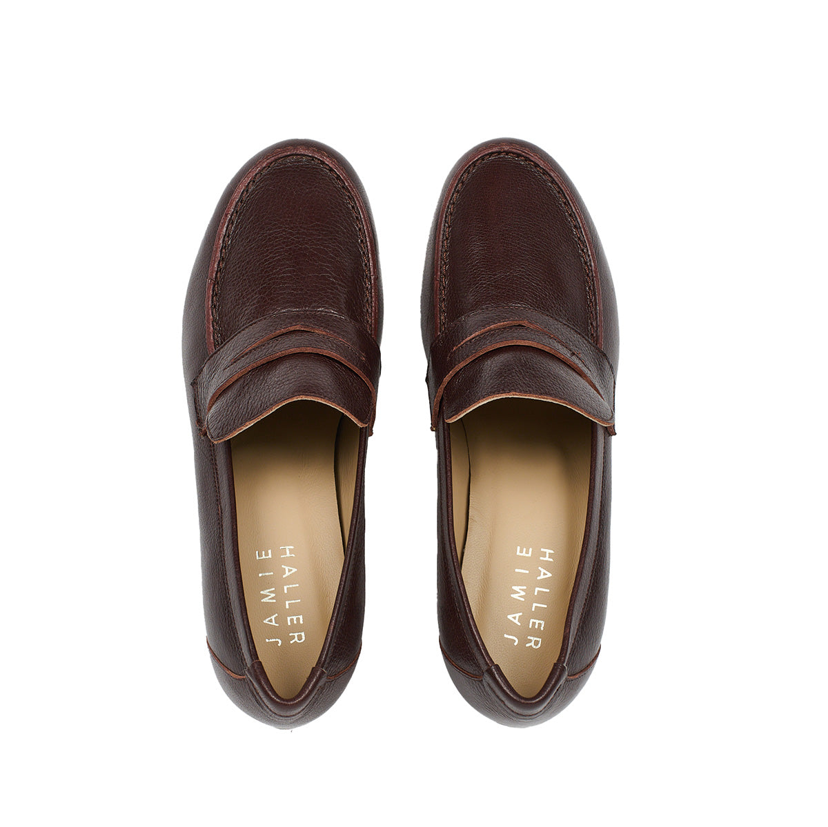 Heeled Penny Loafer in Oxblood