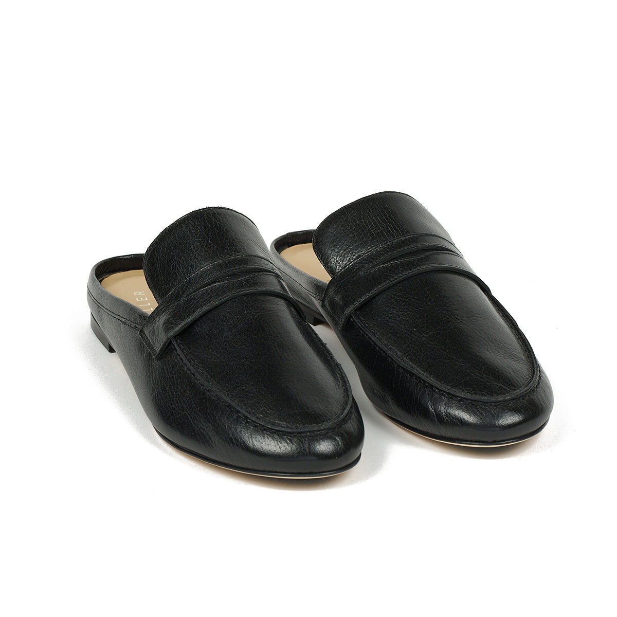 Penny Loafer Mule in Black