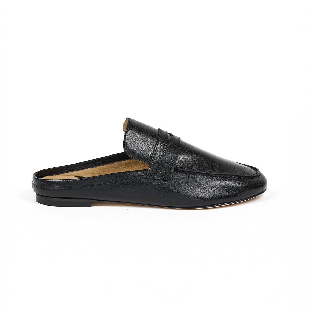 Penny Loafer Mule in Black