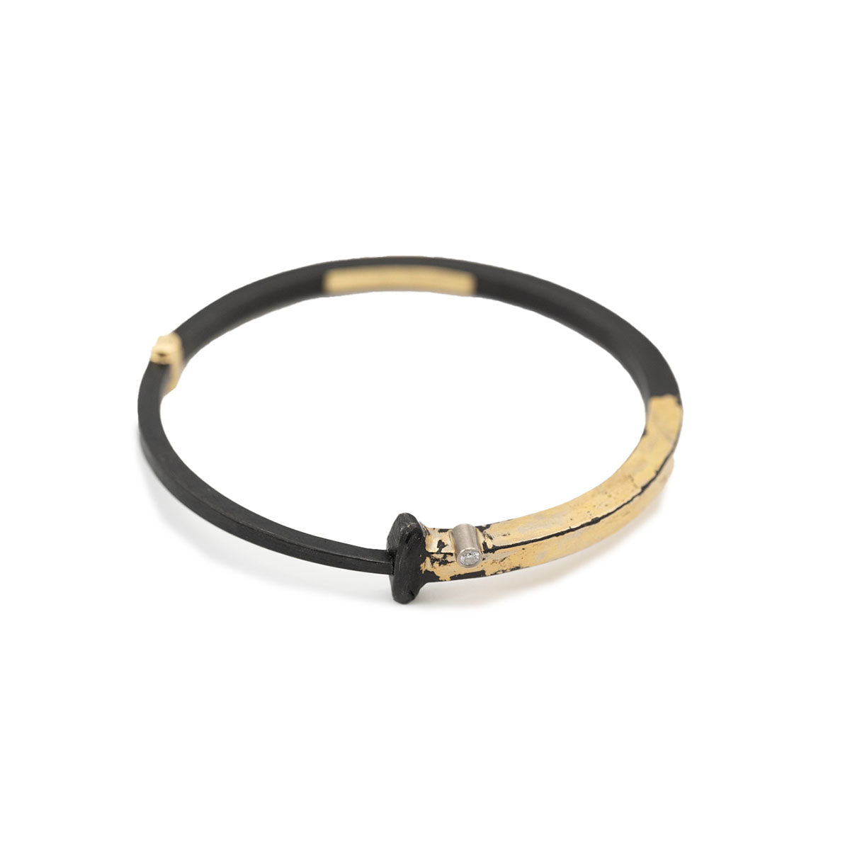 Edge Bracelet in 22K Gold and Diamond