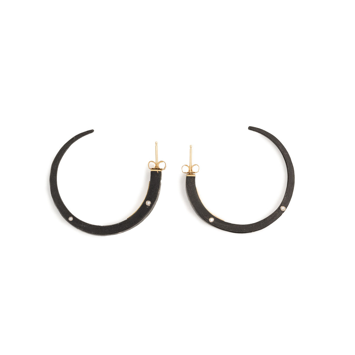 Large Iron Hoops with Diamonds