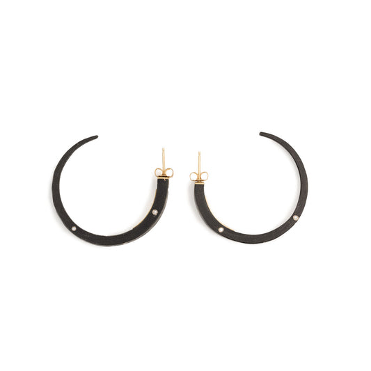 Large Iron Hoops with Diamonds