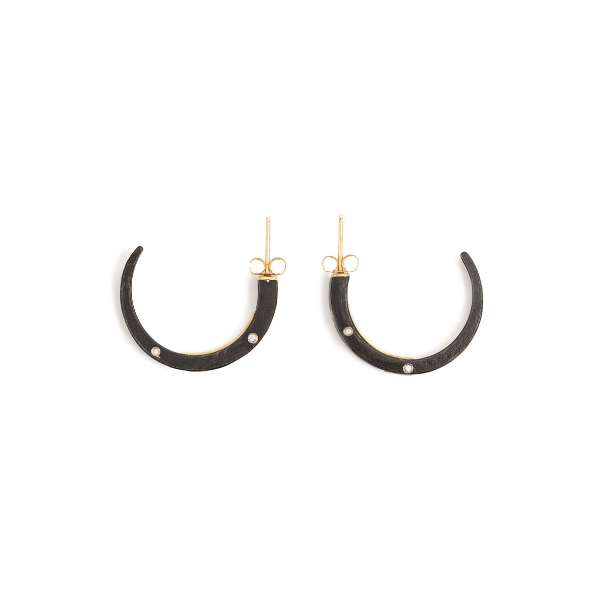 Small Iron Hoops with Diamonds