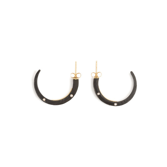 Small Iron Hoops with Diamonds