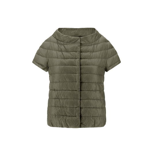 Emilia Nylon Vest in Army Green