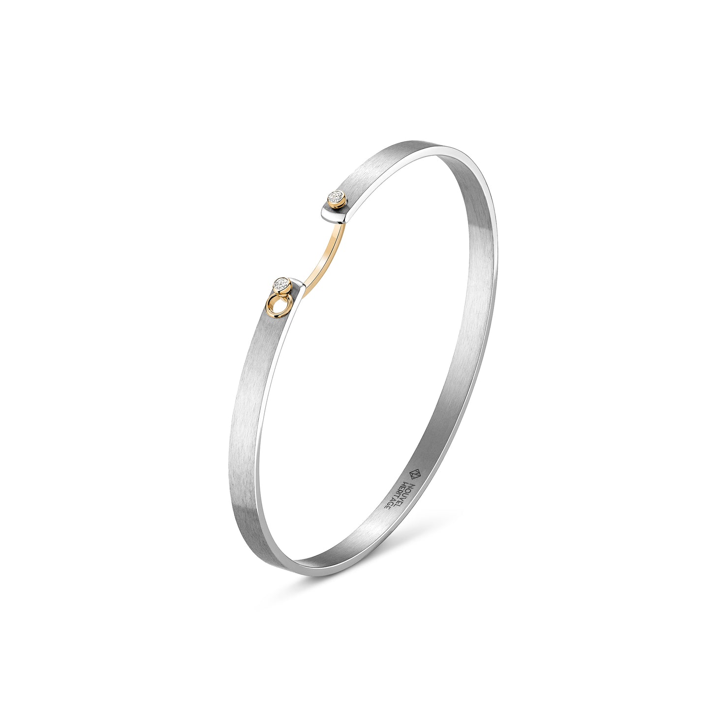 Paris from the Sky Bangle with Yellow Gold