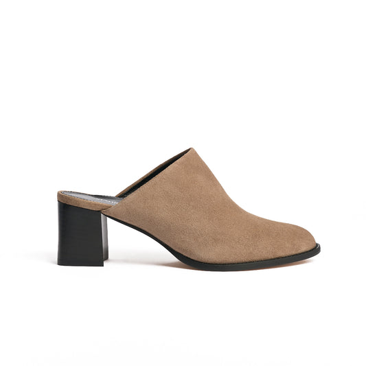 Phoebe 60 Mule in Smoke Suede