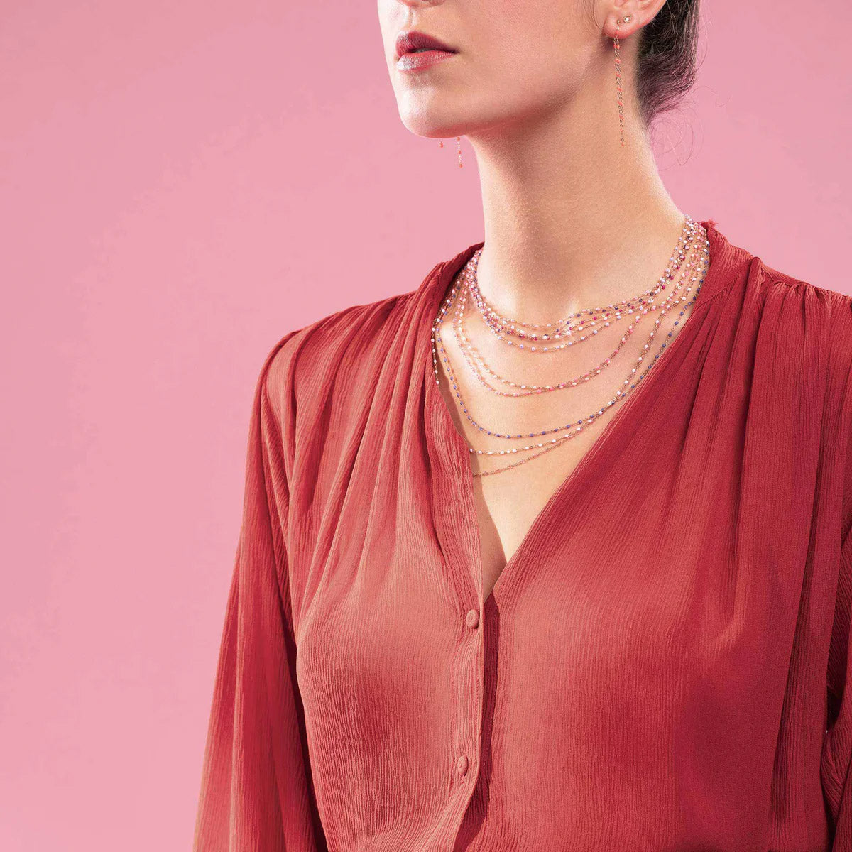 Classic Gigi Necklace in Pink