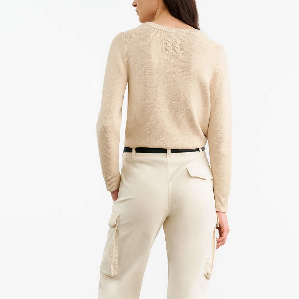 Priya V-Neck Sweater in Ecru