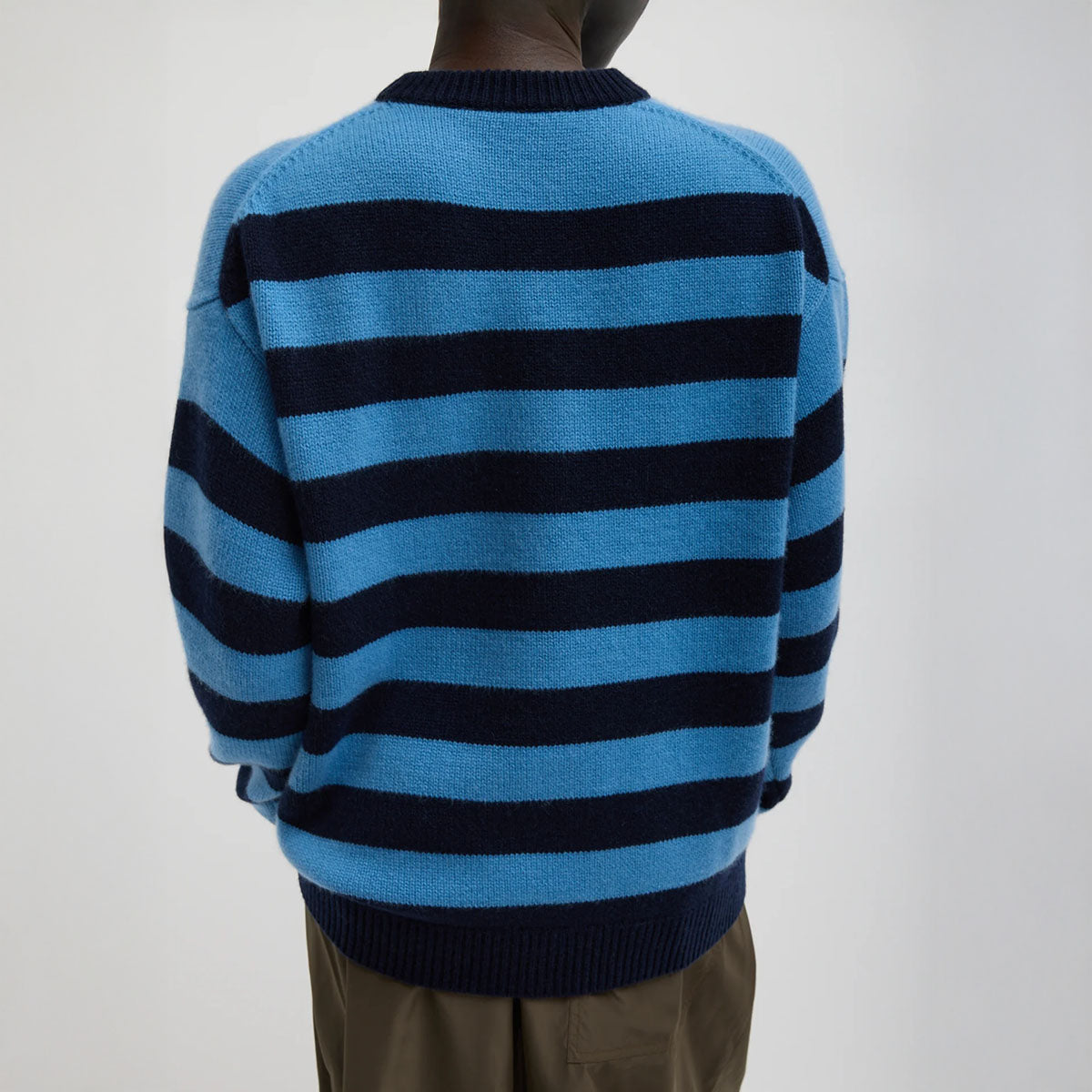 Cashmere Crewneck Sweater in Navy Multi