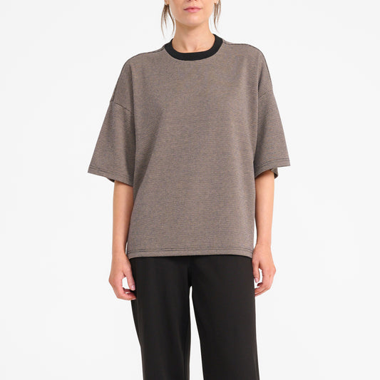 Capsule Top in Houndstooth