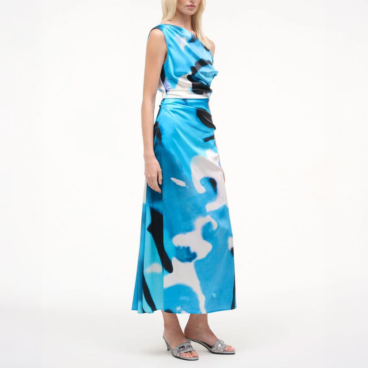 Phare Silk Dress in Blue Haze