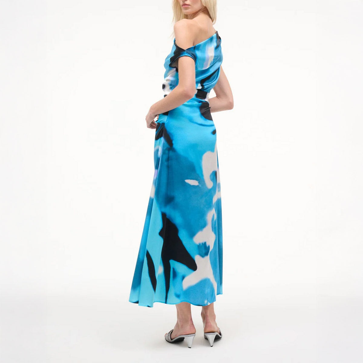Phare Silk Dress in Blue Haze