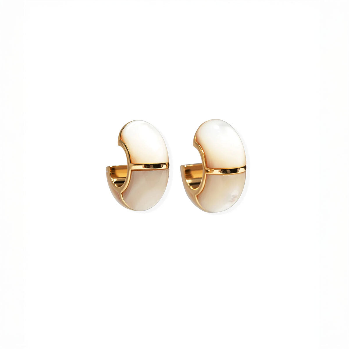 Zellige Hoops in Mother of Pearl