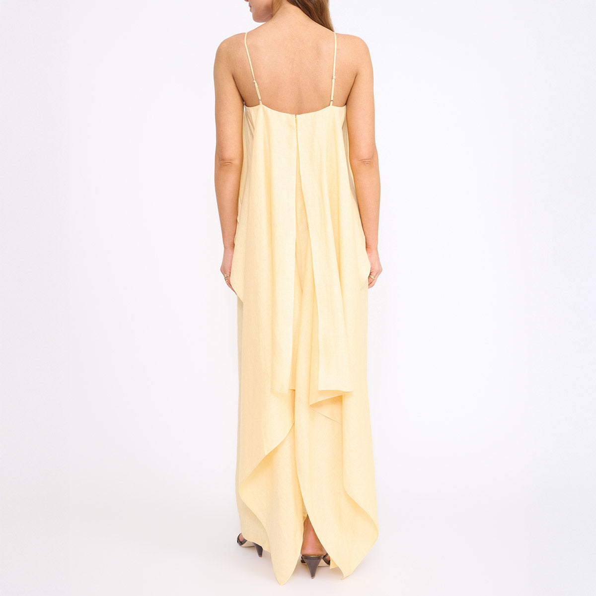 Valencia Linen Dress in Butter