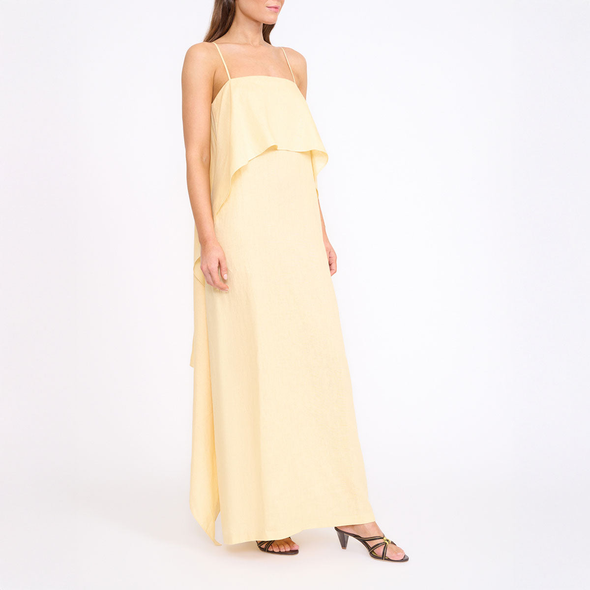 Valencia Linen Dress in Butter
