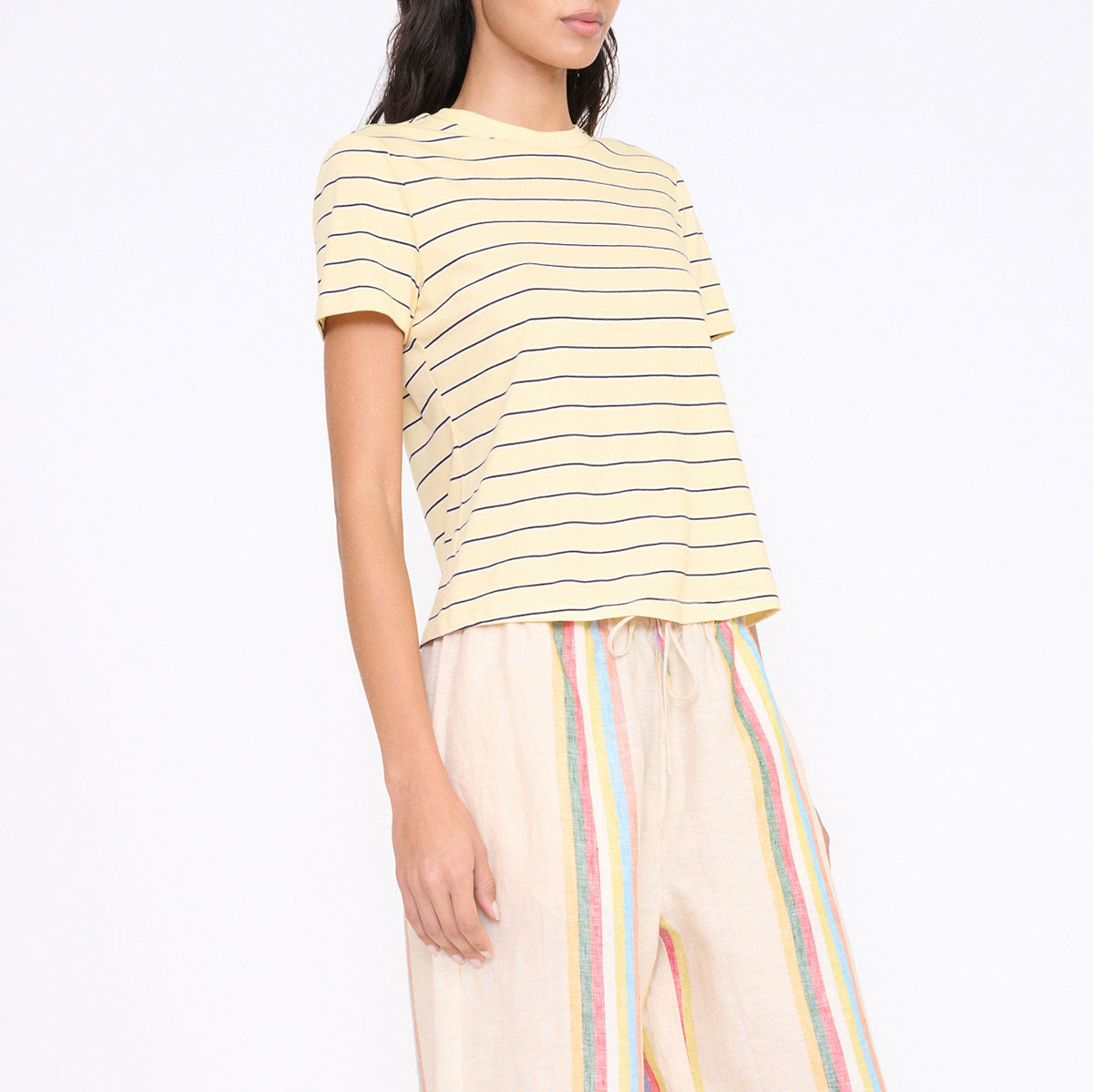 Classic Crew Tee in Monday Stripe
