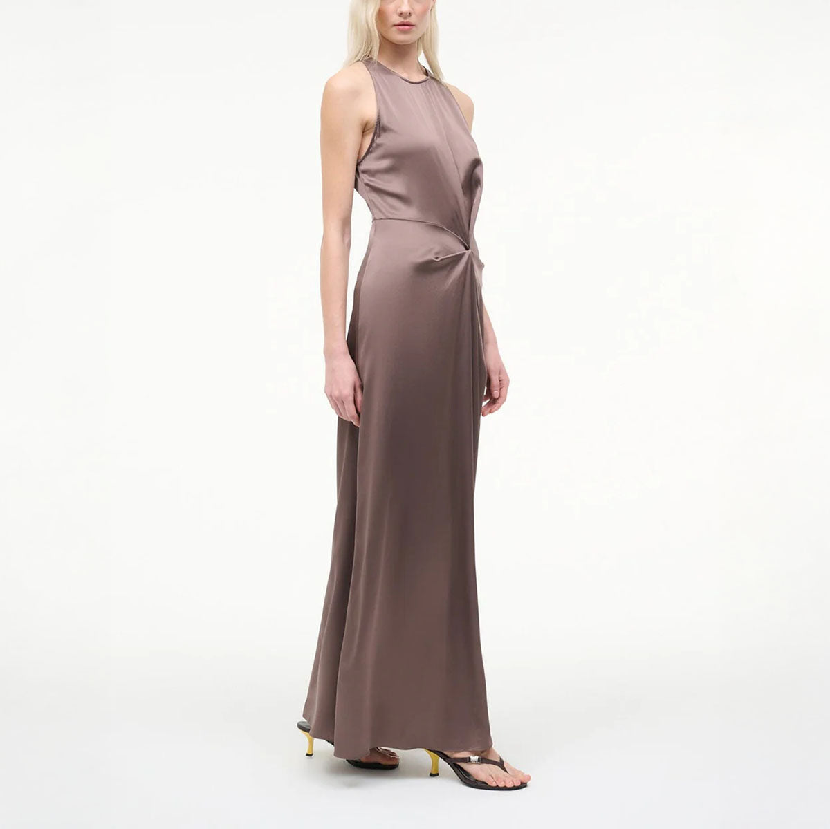 Jaylen Silk Dress in Mink