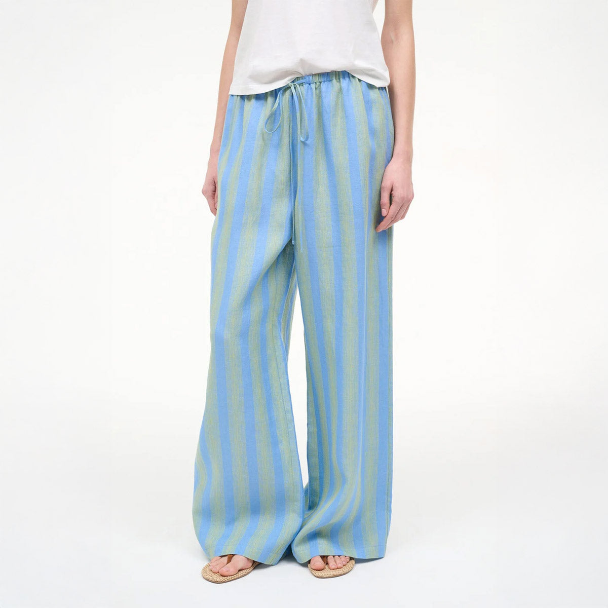 Mateo Linen Pant in Seaport Stripe