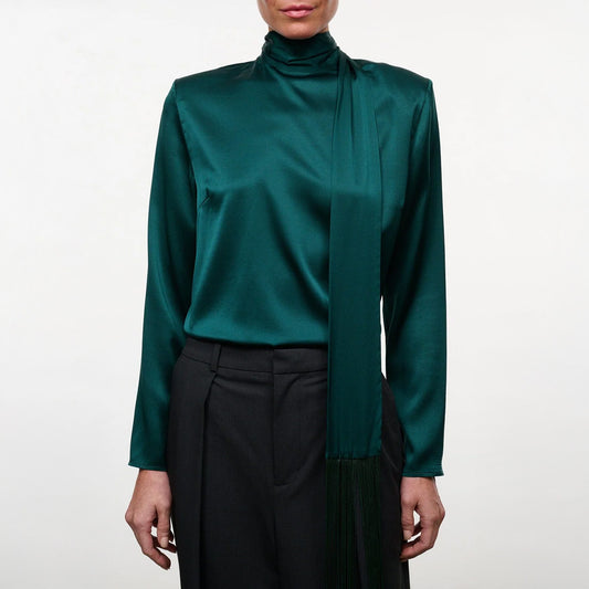 Suni Silk Top in Emerald
