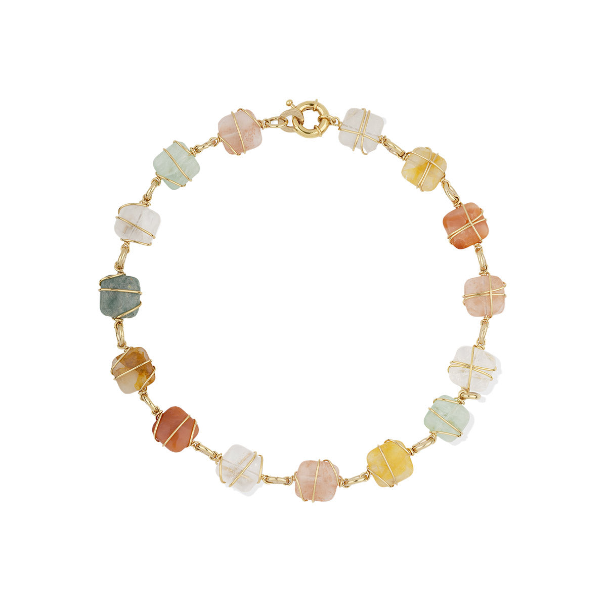 Rainbow Square Necklace in Multi