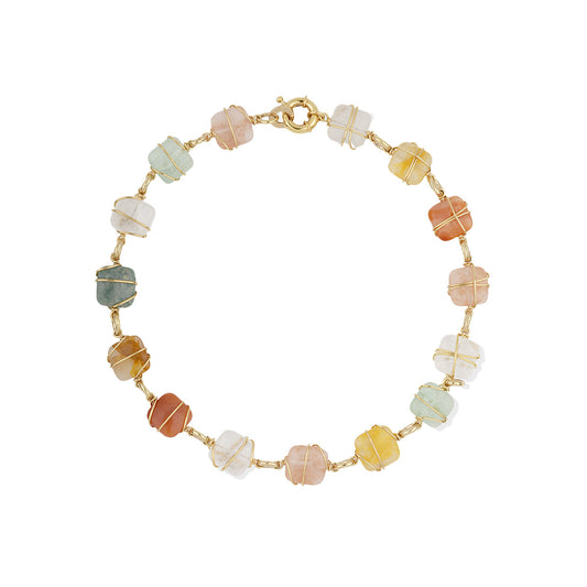 Rainbow Square Necklace in Multi