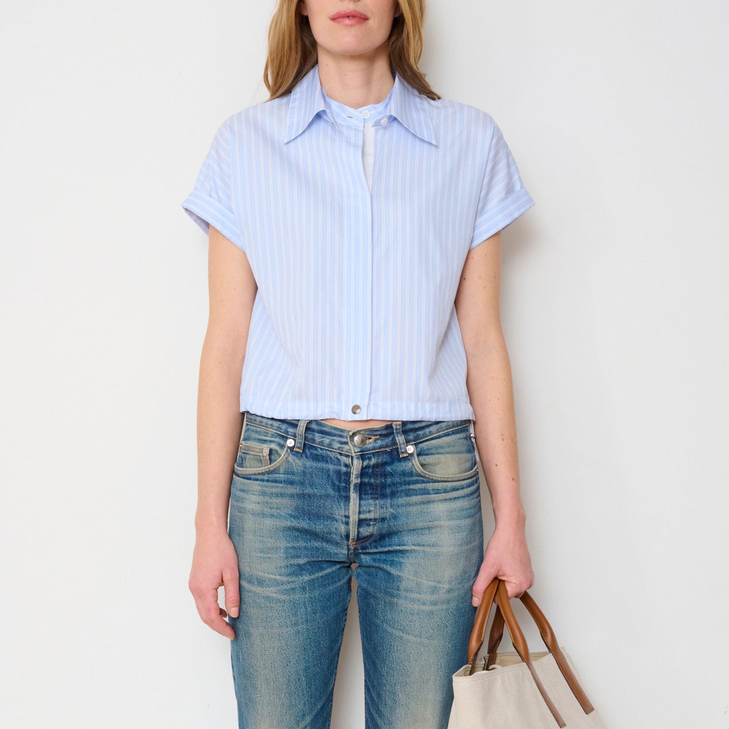 Bungee Shirt in Blue Stripe