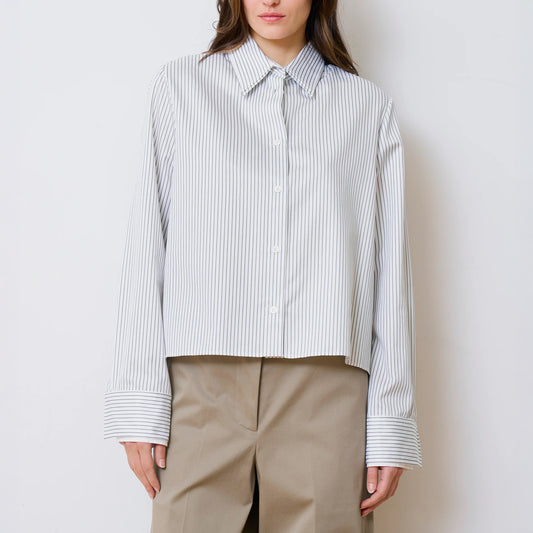 Sherri Shirt in Khaki Stripe