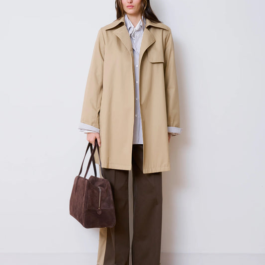 The Shift Raincoat in Sand