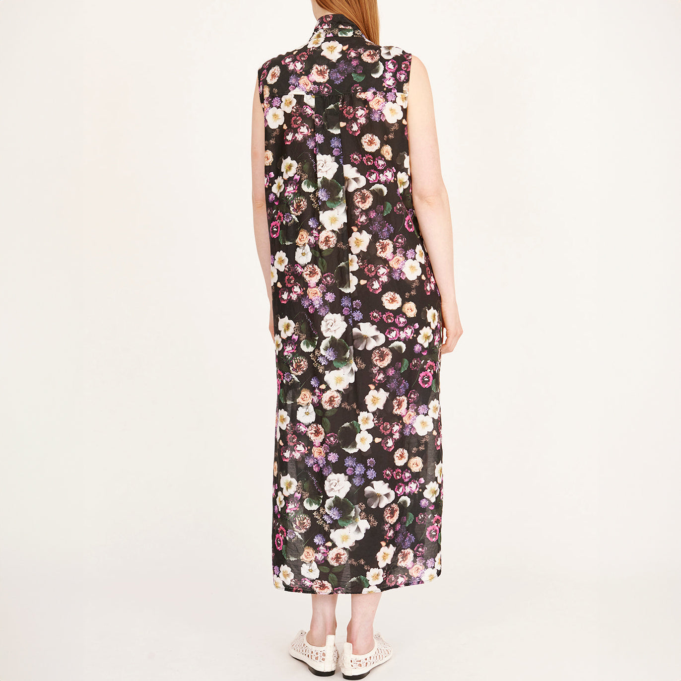 Highland Floral Dress in Black Viole