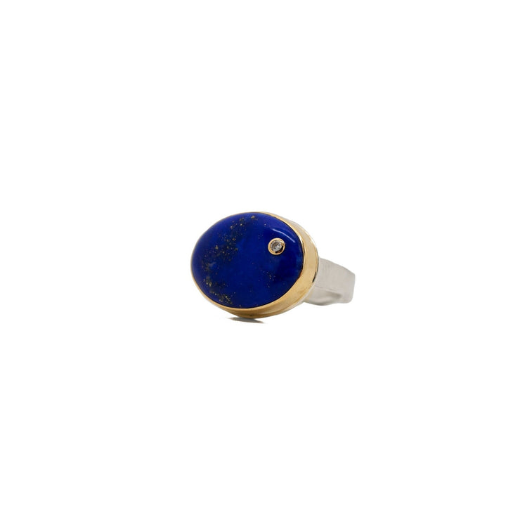Smooth Lapis Oval Ring