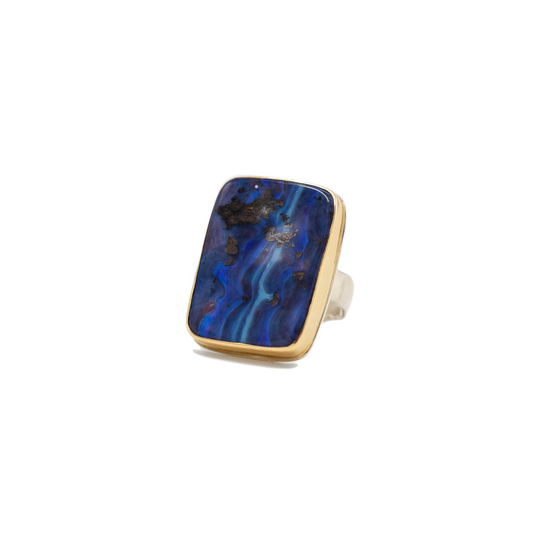 Boulder Opal Rectangular Ring