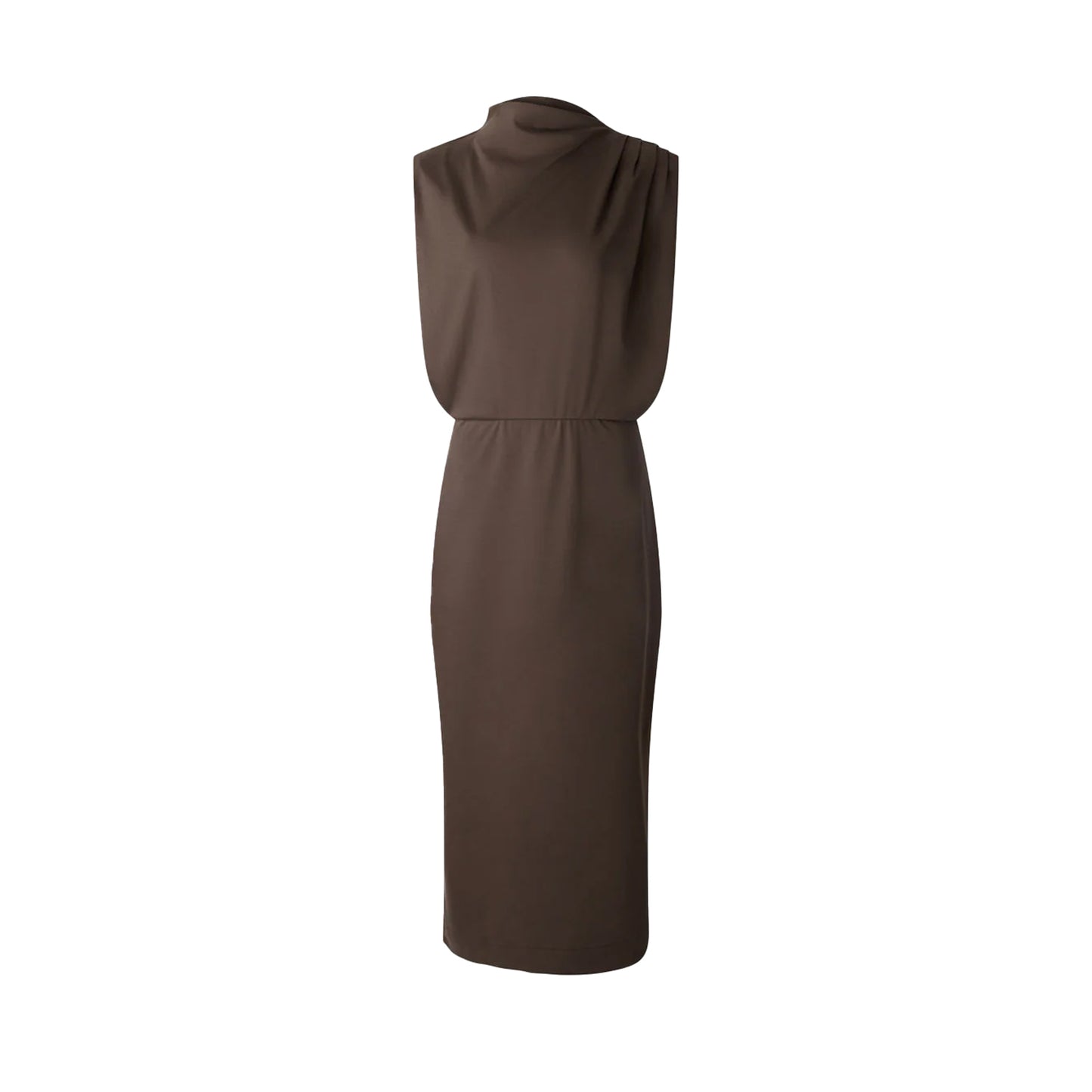 Gemma Dress in Taupe Brown